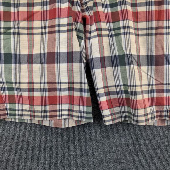 Lands' End Mens Canvas Chino Shorts Multi Plaid Size 34 Slash Pockets - Picture 7 of 11